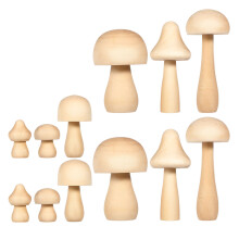 60Pièces Champignons DIY Bois Non Fini Pour Décoration Enfants Kaki