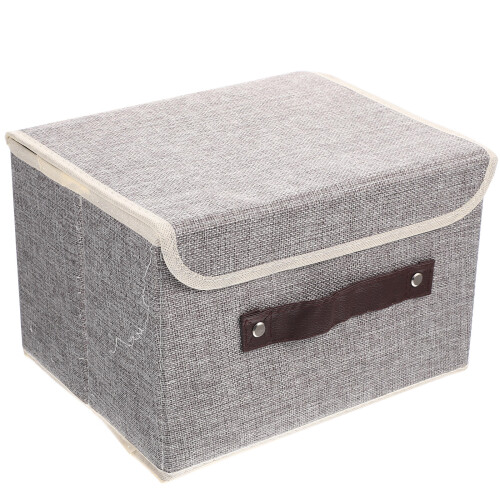 3Pcs Grey Foldable Wardrobe Storage Box Clothes and Sundries Organizer