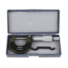 2Pcs Screw Micrometer Thickness Gauge with Satin Chrome Finish