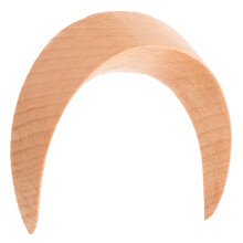 5Pcs Hair Styling Sticks Wooden Moon Shape Hair Bun Pins in Khaki
