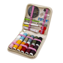 2Sets Portable Sewing Storage Box Assorted Color Cotton Metal Plastic