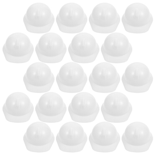 100Pièces Casques Plastique Mini Poupées Blancs Et Sûrs