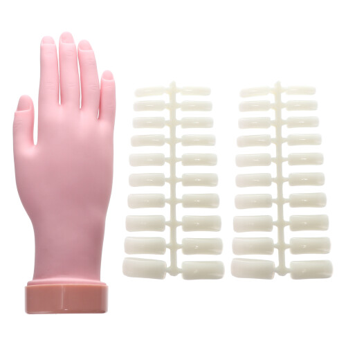 8Pièces Modèles Mains Silicone Colorées Pour Pratique