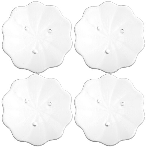 8Pièces Ronds De Verre Transparente Multifonction Pour Service À