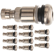 24Pcs Golden Stainless Steel Car Tire Valves Dust Caps