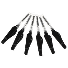 12Pièces Et Brosse Sourcils Pliable Noire Outil Cosmétique ABS