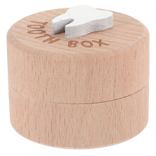 4Pièces Coffret Bois Clair Bébé Rangement Dents Enfant Sécurisé