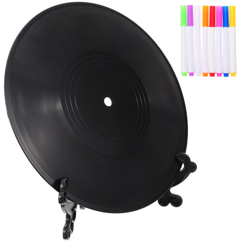 3Ensembles Décoration Vintage Vinyle Noir Pour Table