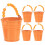 20Pièces Mini Seaux Orange Pour Décoration Jouets 1