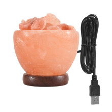 Himalayas Crystal Salt Lamp LED Colorful Color Changing Night Light Air Purifier Decorative Bedside Table Lamp Ornament
