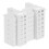 2Pcs White Plastic Sand Table Models for Urban Landscape and Education 1