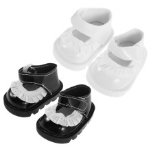 10Paare Puppenschuhe PU Material Für 20Cm