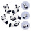 10St Keramisch Panda Bestekhouder Eetstokjes En Organizer 10