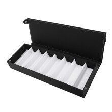 Caja organizadora de gafas de sol de 8 compartimentos 48x17x6 cm madera