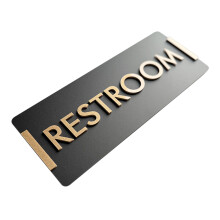 4Stk Acryl Wc Türschild Schwarz Schlicht Für Büro- Und Geschäftsräume