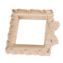 5Pcs Mini Vintage Wooden Frames Beige Unfinished Bowknot Photo Holders