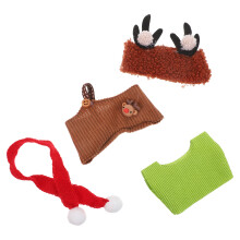 3Sets Festliche Puppenkleidung Winterset Santa Mütze Und Hose