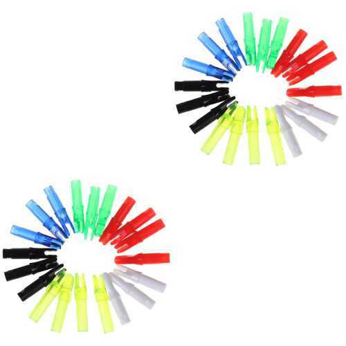 2Ensembles 20 Nocks Plastiques Mix Couleurs Durable Pour Chasse 2