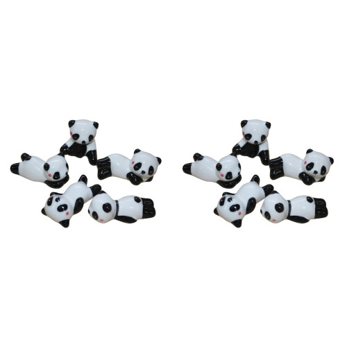 10Stk Panda Mini Dekoration Bunt Essstäbchenhalter Für Wohnraum 1