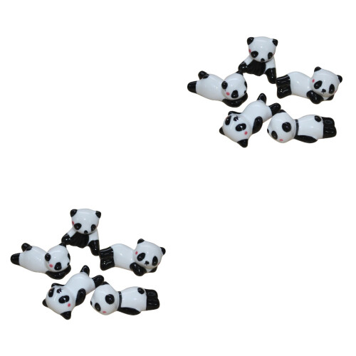 10Stk Panda Mini Dekoration Bunt Essstäbchenhalter Für Wohnraum 2