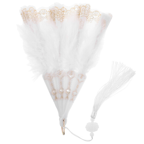2Pièces Éventail Vintage Plume, Accessoire Chic Pour Spectacle