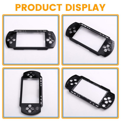 For PSP1000 Cover Upper Shell Cover Game Console Upper Shell Housing Shell Front Faceplate Case Top Cover Black 2