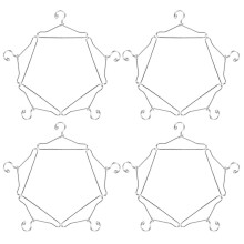 40Pièces Cintres Mini Métal Argent Accessoires Pour Garde-Robe