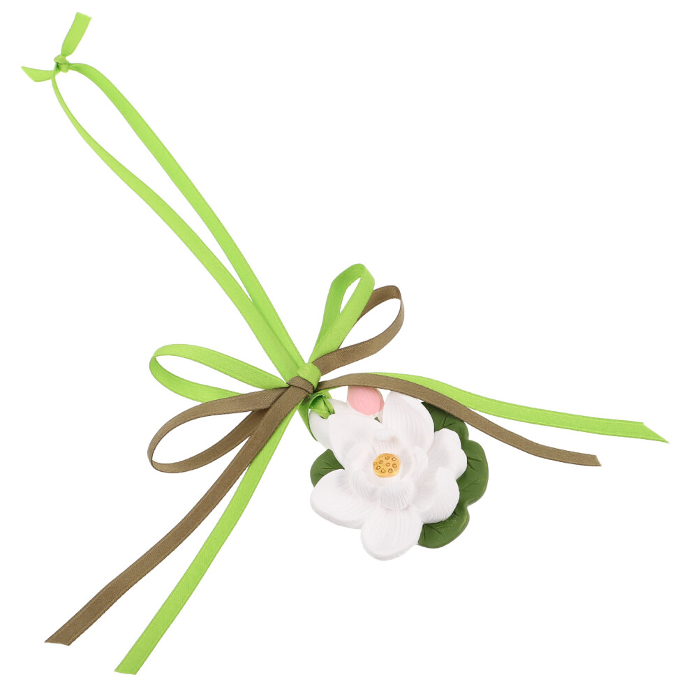 3Pcs Car Scented Lotus Flower Stone Diffuser Rearview Mirror Accessory 3643202945563