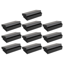 40Pcs Black Men’s Watch Storage Box Single Case with Soft Interior
