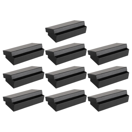 40Pcs Black Men’s Watch Storage Box Single Case with Soft Interior