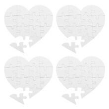 20Sets Blank Puzzle Pieces White for DIY Kids Coloring and Painting