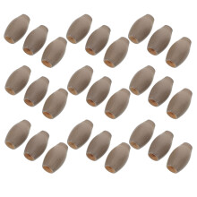 40Pcs Olive Shape Wood Blind Cord Pulls for Roman Shades Dark Grey