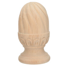 2Pièces Embouts Bois Beige Ananas, Ornements Colonnes DIY