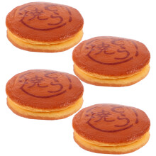 16St Decoratieve Nepdesserts Japanse Dorayaki PVC Lichtbruine Model