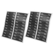 Portable Black Weight Sticker Labels for Gym Equipment Use