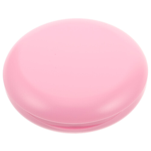 5Pcs Portable Pink Retainer Case with Mirror Plastic Glass Storage