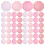 40Pcs Pink Paper Plates Gradient Design for Cake and Dessert 1