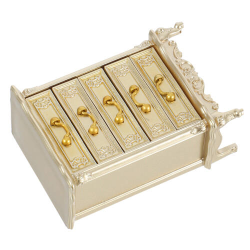 2Pièces Cabinet Miniature Kaki Décor Maison De