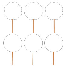 30St Creatieve DIY Waaierframes Ijzeren Hout Handventilator