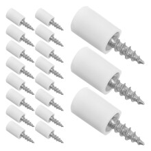 300Pcs Metal Shelf Support Pegs with PVC Sleeves White for Furniture