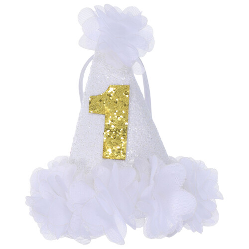 5Stk Weiße Babykronen Elastisch Erstes Accessoire