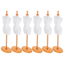 24Stk Leichte ABS Mini Puppenkleiderständer Für Dollhouse Shows Bunt