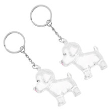 10Pcs Clear Pet Keepsake Keychain Dog Hair Storage Memorial Bag Charm