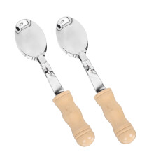 10Pcs Kids Wooden Percussion Spoons Rustic Hand Instrument