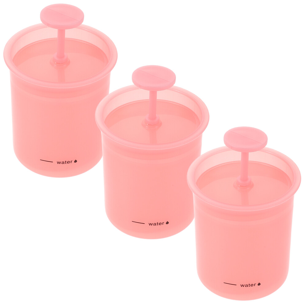Artibetter Pink 6Pcs Travel Facial Cleanser Foamer Manual Portable Foam Bottle