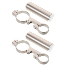 6Pièces Allonge Guidon Aluminium Argenté Multifonction Pour