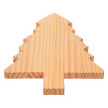 4Pcs Khaki Wood Christmas Tree Snack and Appetizer Serving Trays
