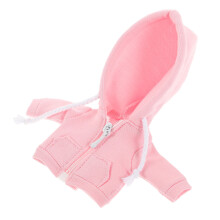 2Stk Niedlicher Puppen Hoodie Weicher Stoff Rosa Für Mini Bastler