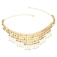 2Stk Boho Bauchtanz Taillenschmuck Mit Glocken Quasten Gold