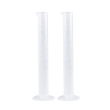 6Pcs 100Ml Plastic Measuring Cylinders with Stable Hexagonal Base